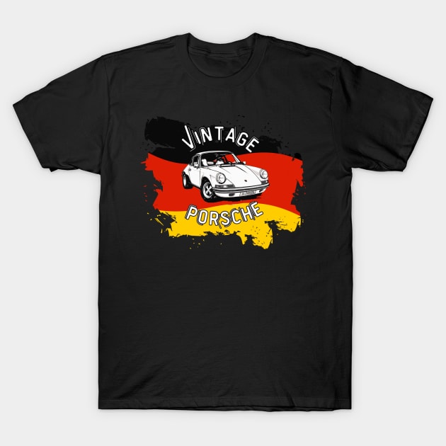 Vintage Porsche t-shirt, Classic Car tees, Unisex t-shirt, car lovers, vintage design, vintage style, German cars, tees for him, gifts T-Shirt by Clinsh Online 
